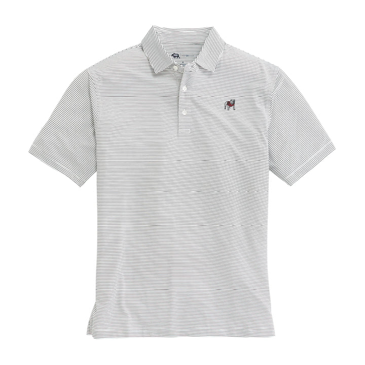 Onward Reserve UGA Birdie Stripe Standing Bulldog Polo - White/Black