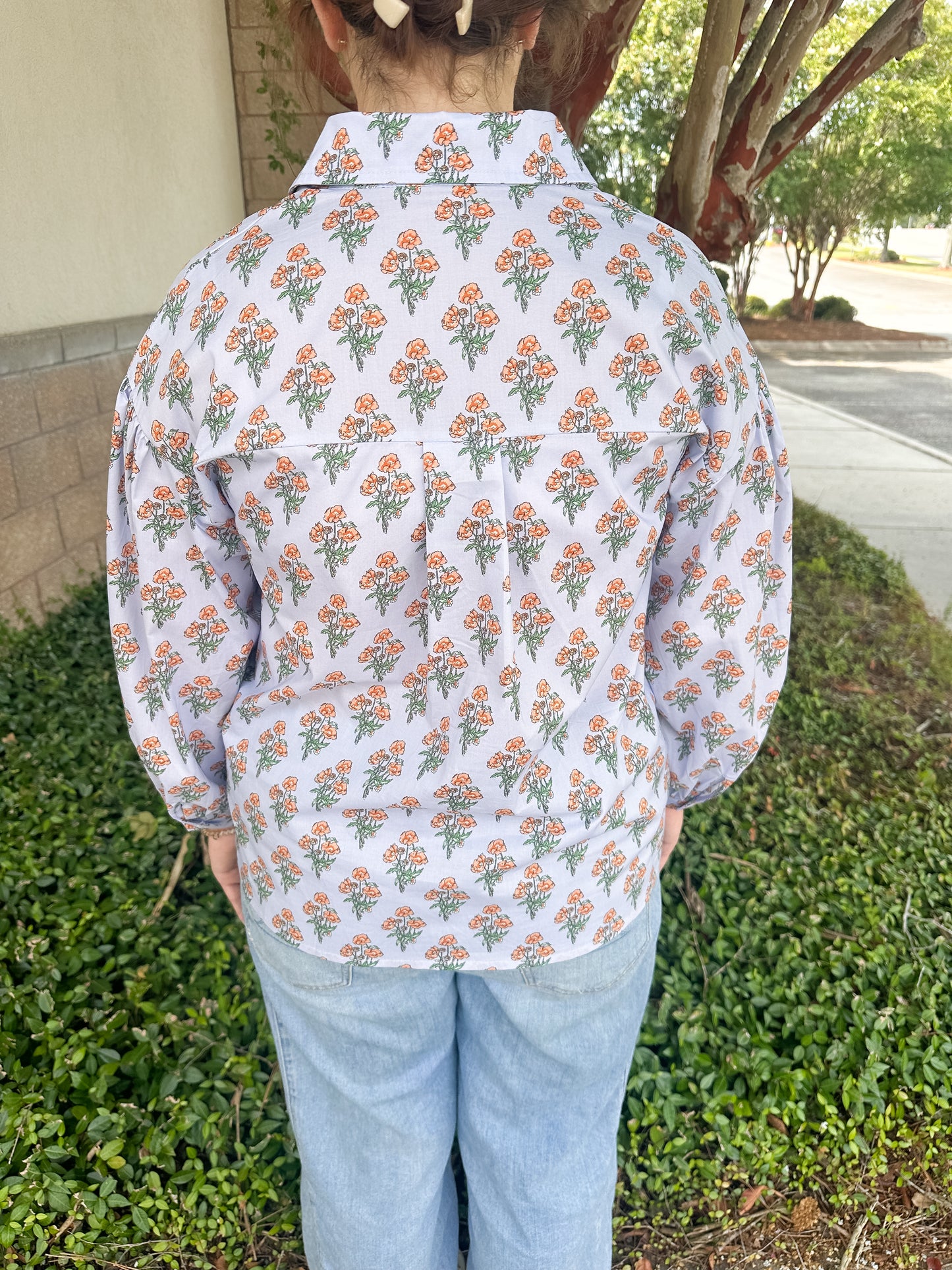 Callie Floral Poplin Top
