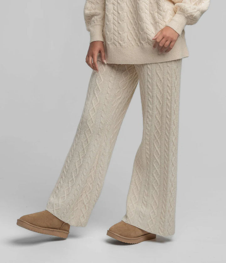 SSCO Women’s Comfy Cozy Sweater Pants - Parchment