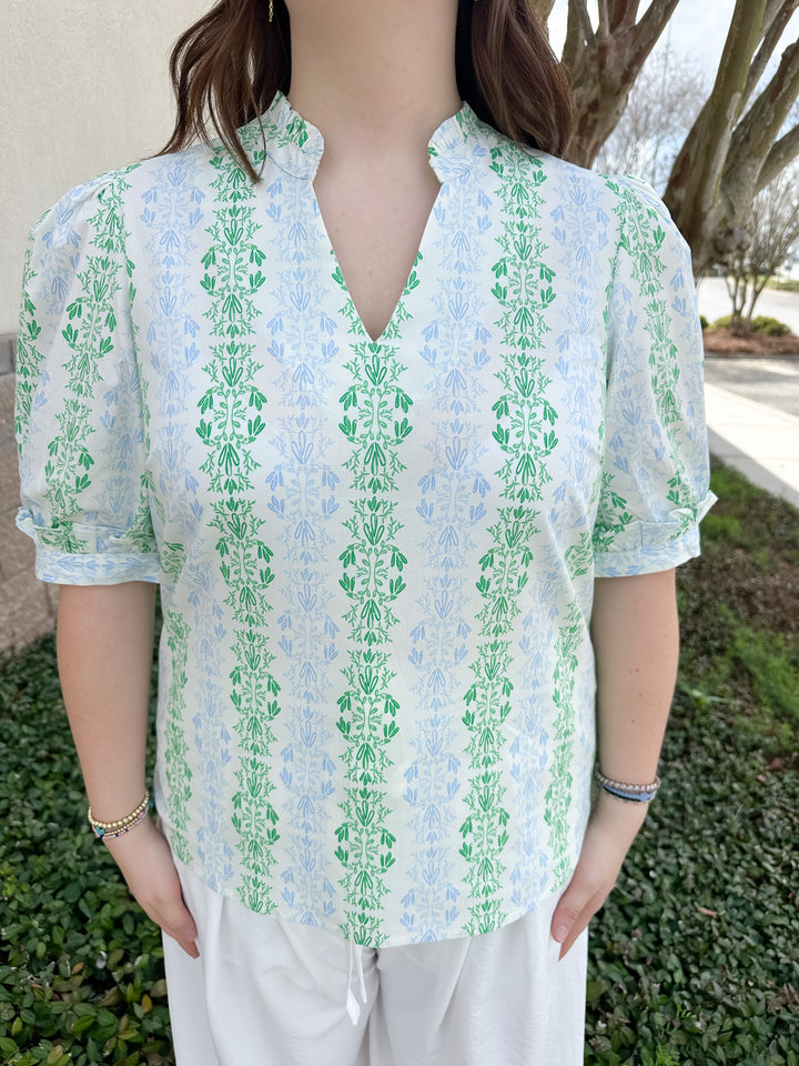 Colette Top - Heirloom Vine Green
