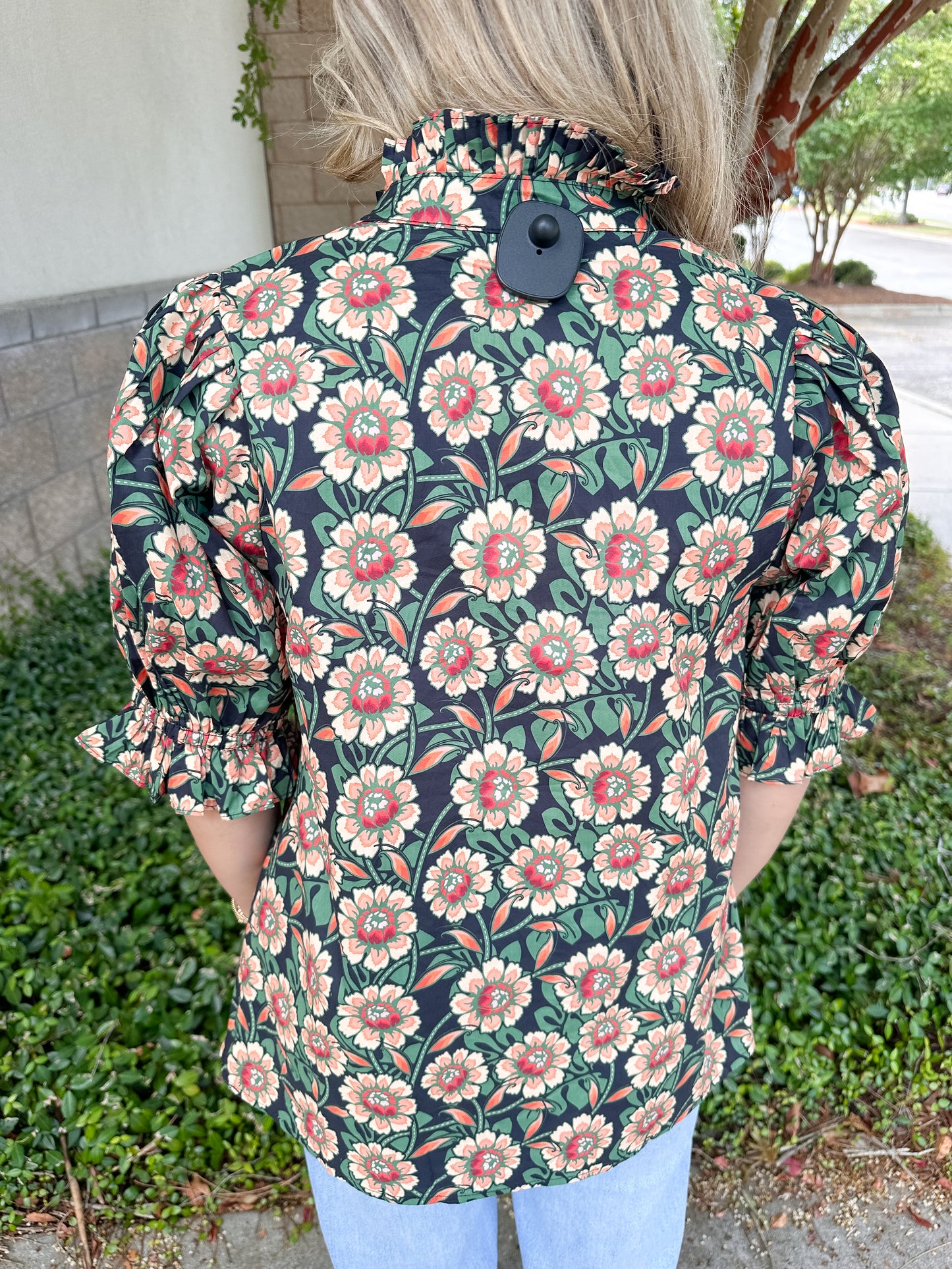 Karla Top - Green & Black