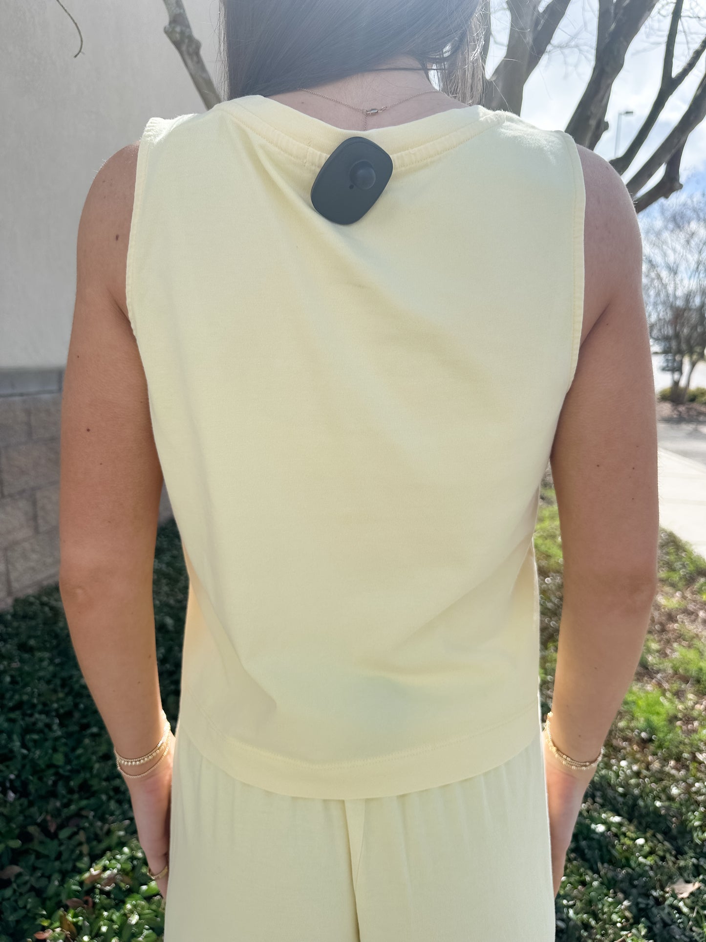 Sloane V-Neck Top - Lemon Citrus