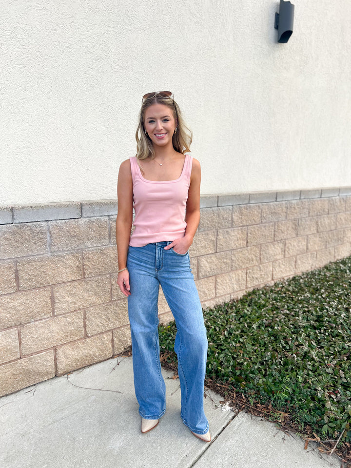 Zoey Judy Blue Retro Wide Leg Jean