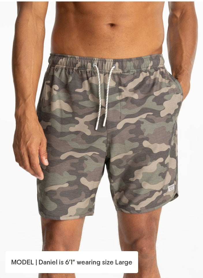 Free Fly Mens Reverb Short - Woodland Camo Print