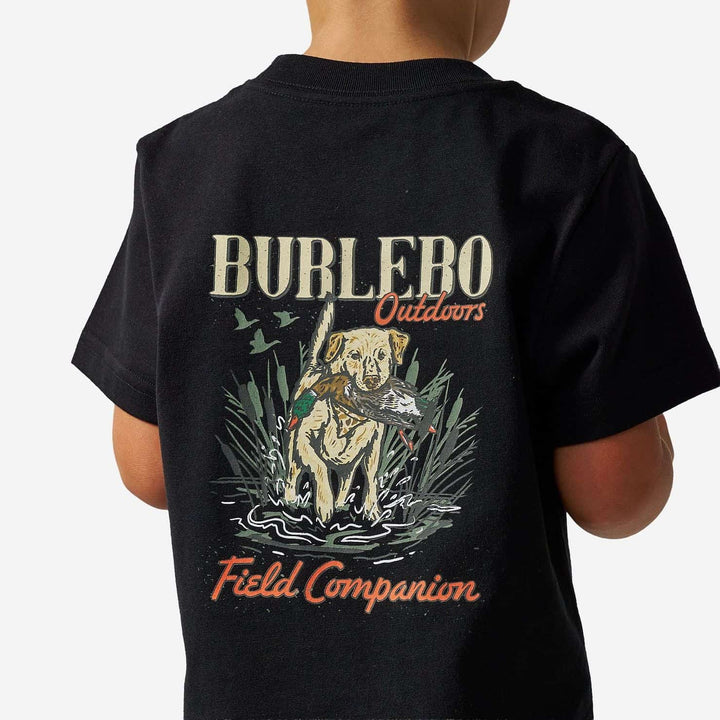 Burlebo Youth S/S T-Shirt - Field Companion - Black