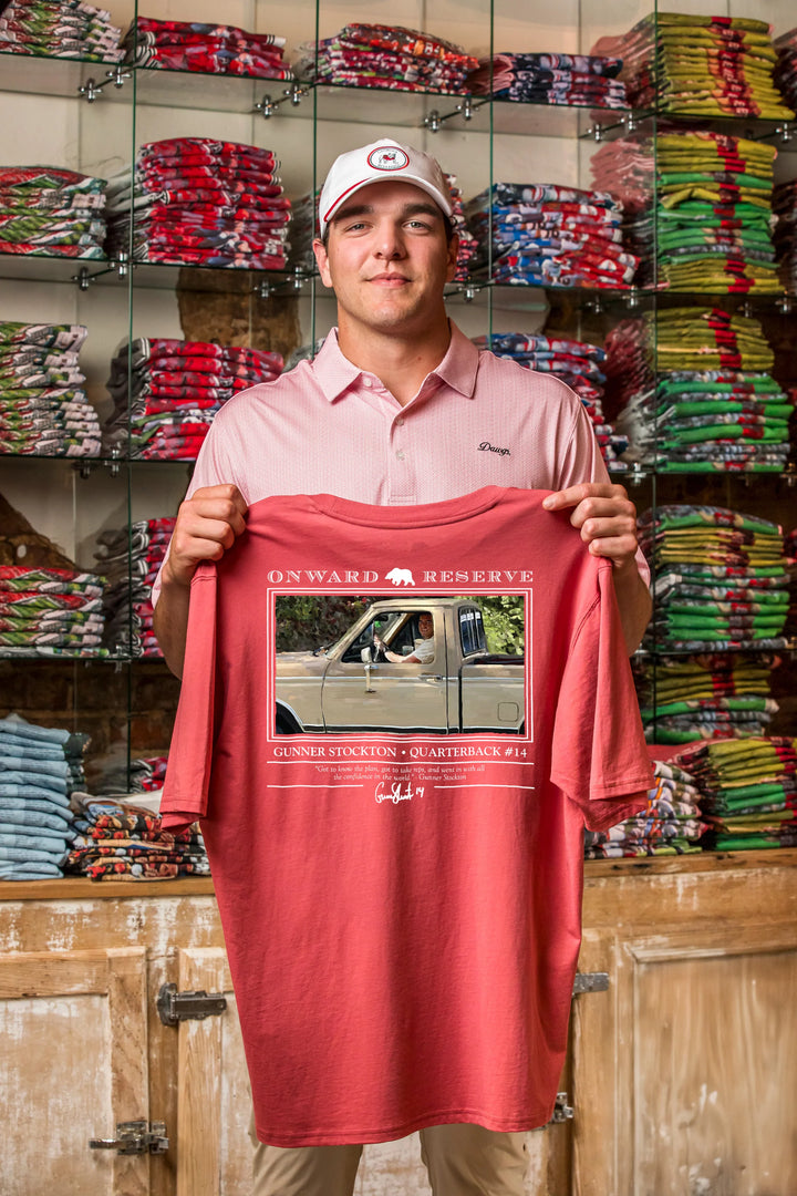 Onward Reserve UGA Gunner Stockton S/S Pocket T-Shirt - Washed Red