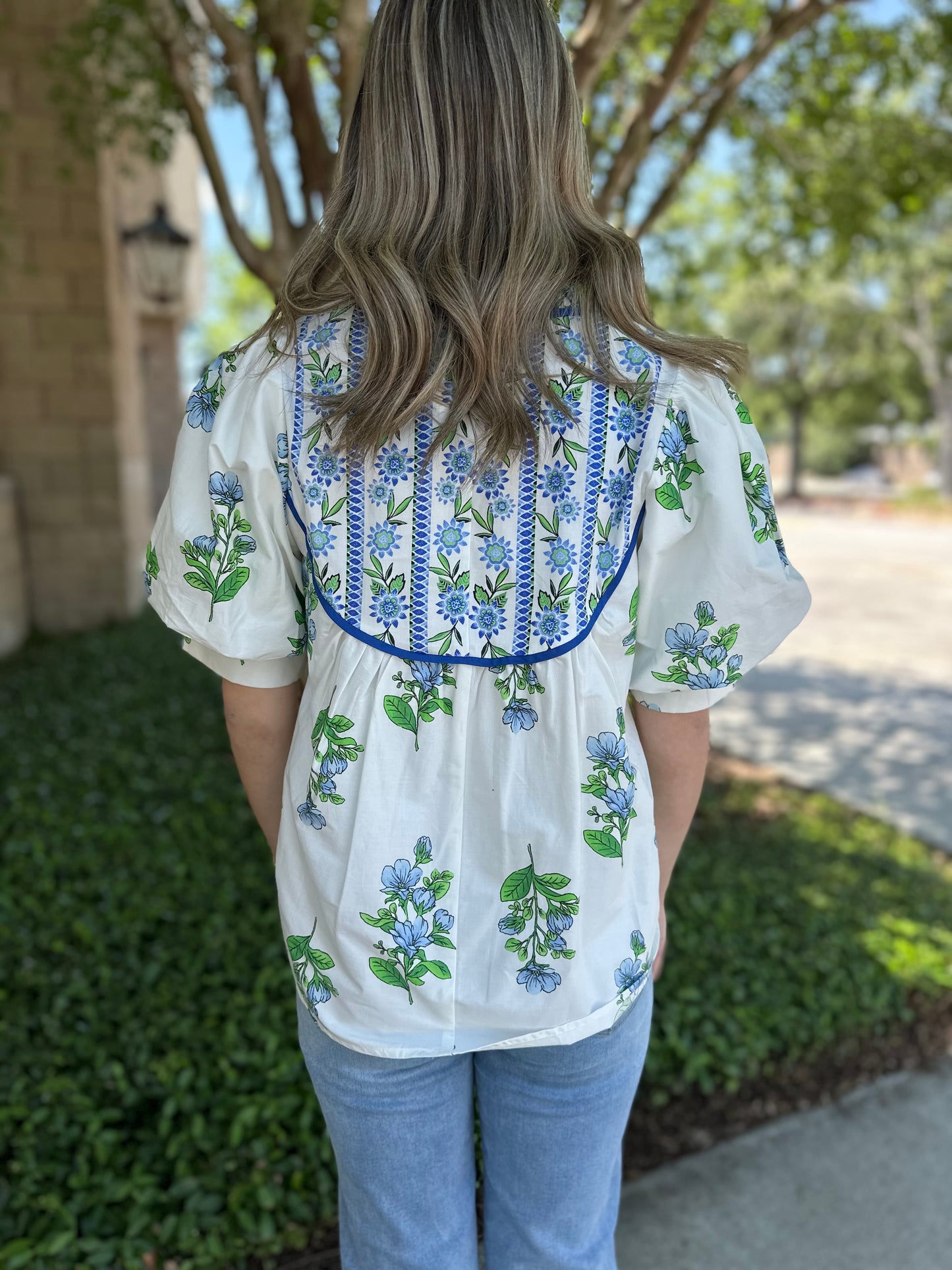 Jade Floral Top