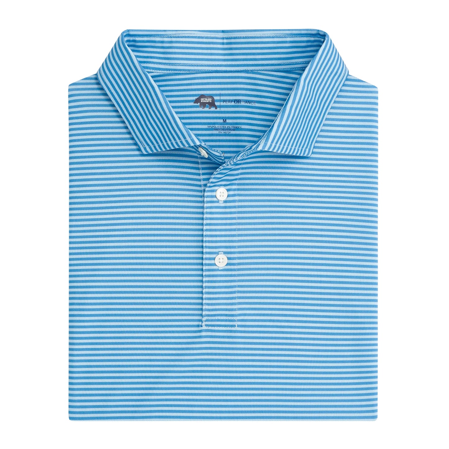 Onward Reserve Echo Stripe Performance Pique Polo - Riviera