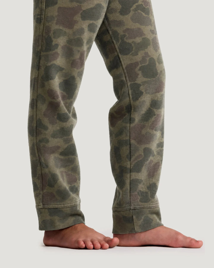 Free Fly Youth Fleece Jogger - Vintage Camo Oil Green