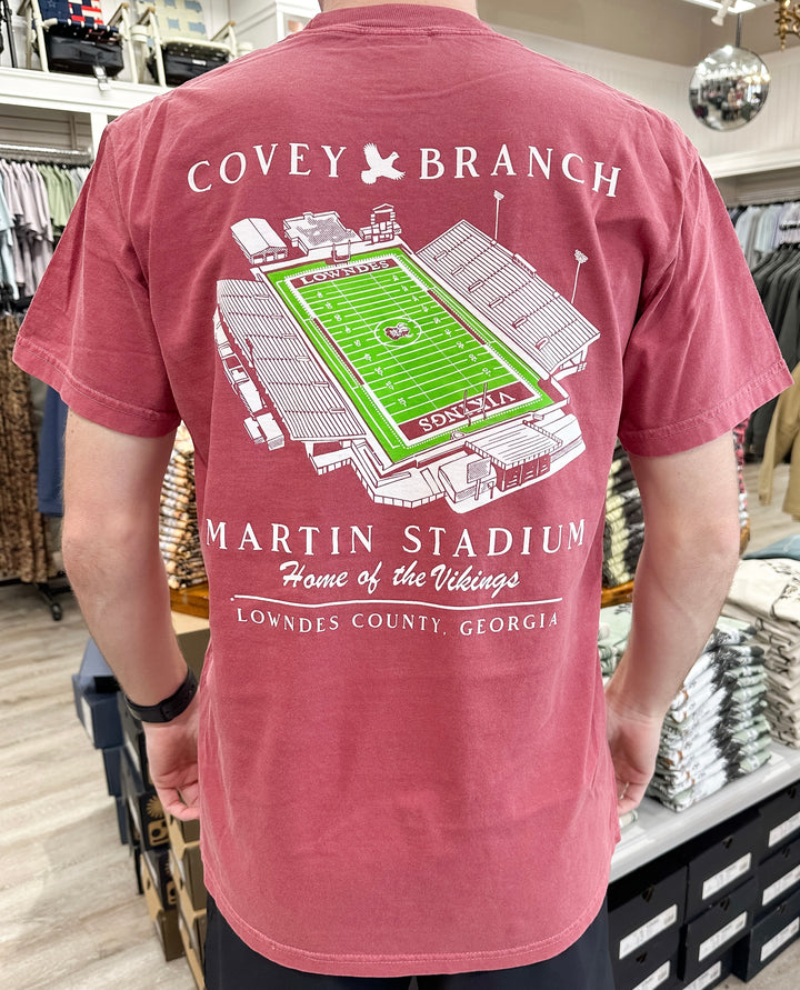 CB Lowndes Martin Statium S/S Pocket T-Shirt - Brick