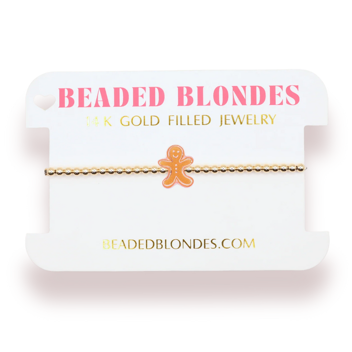Beaded Blondes - Gingerbread Man Gold
