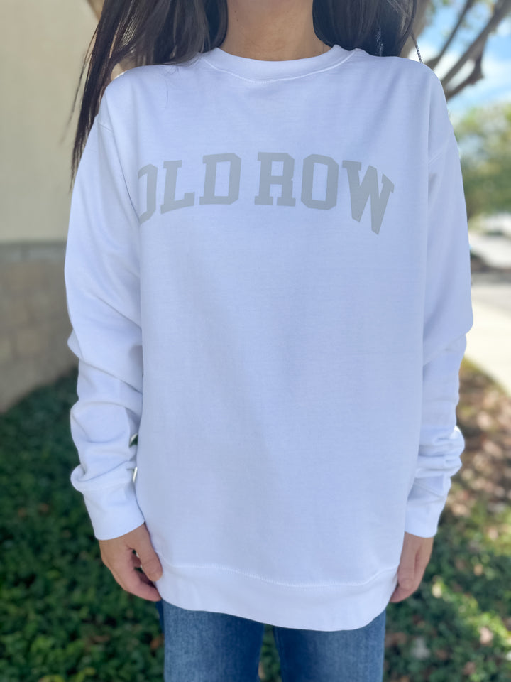 Old Row Logo Sweatshirt - White/Lavender