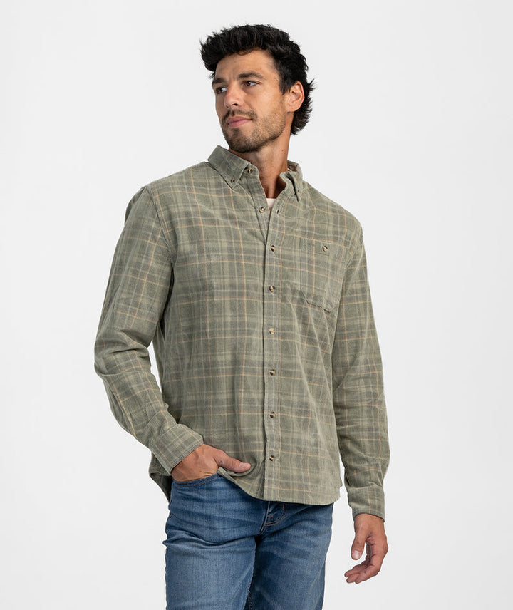 SSCO Men’s Braxton Lightweight Cord Flannel - Timberline