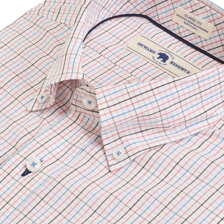 Onward Reserve Beadons Classic Fit Quad Button Down - Mauvewood