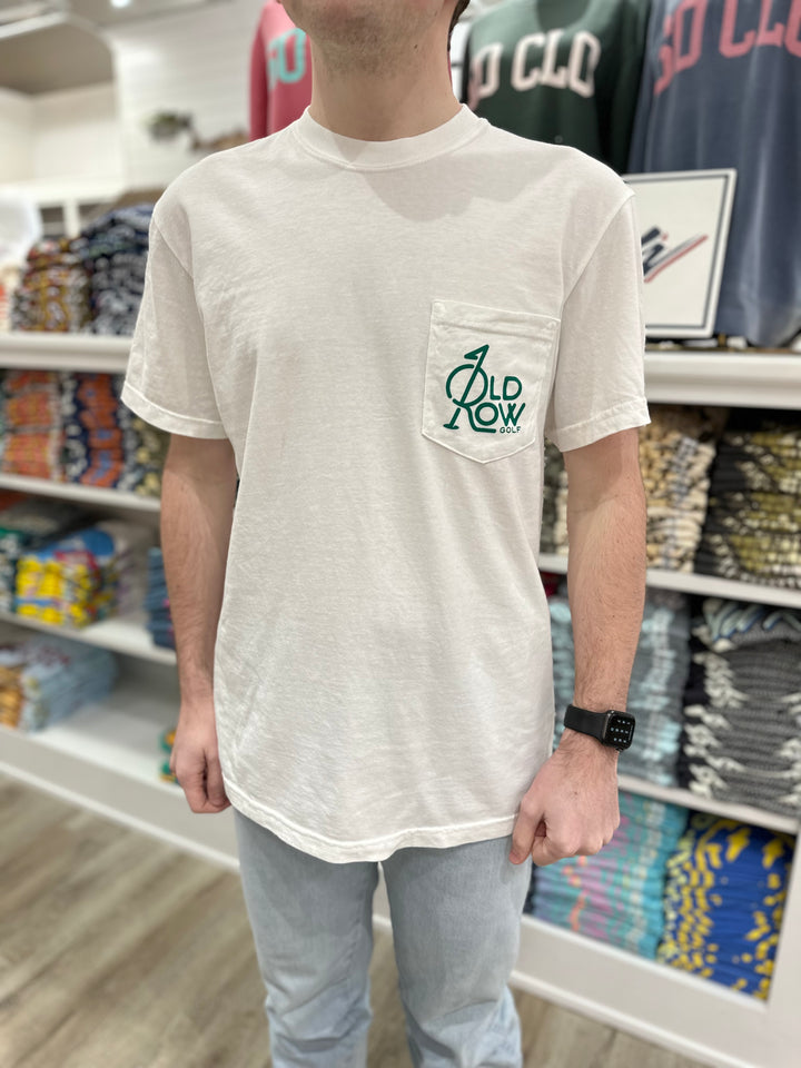 Old Row Glizzies on the Green Pocket S/S T-Shirt - White