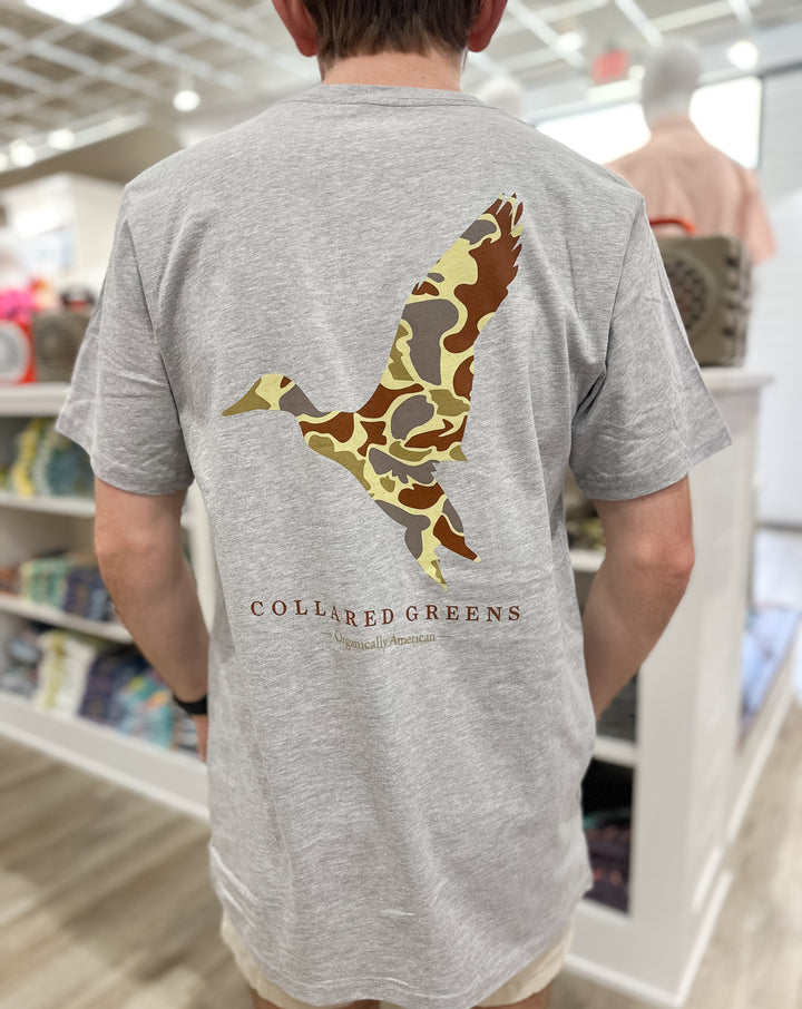 Collared Greens Camo Mallard S/S T-Shirt - Grey