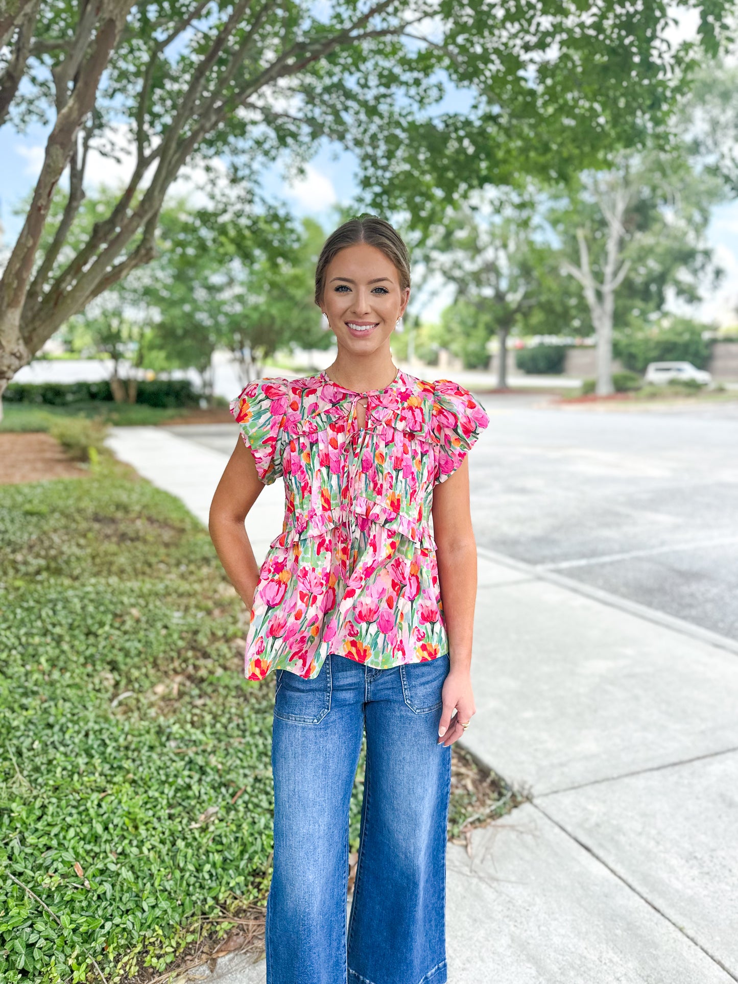Elizabeth Rose Ruffle Top