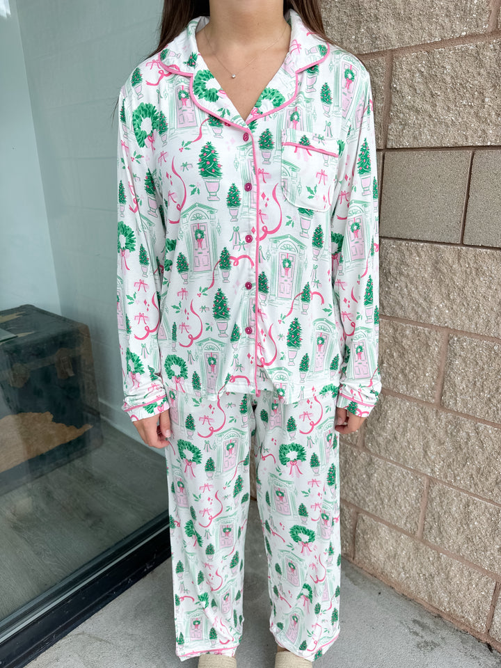 MS Charlotte PJ Pant Set - Home For Christmas
