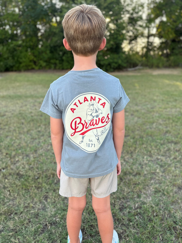 CB Youth “The Bravos” Throwback S/S T-Shirt - Grey