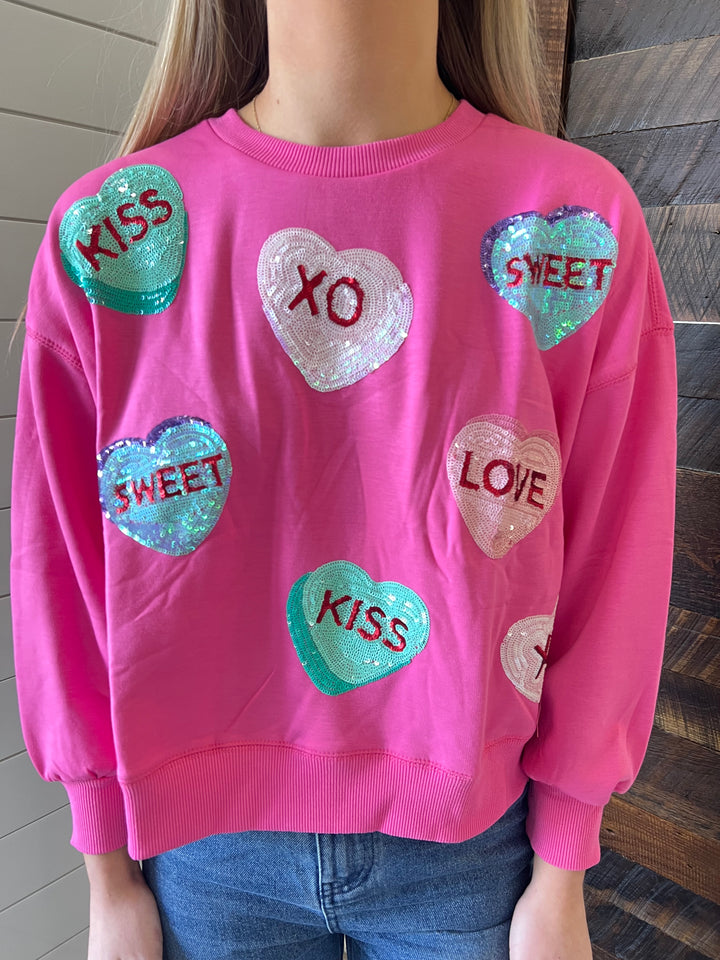Mary Square Millie “CANDY HEARTS” Sweatshirt