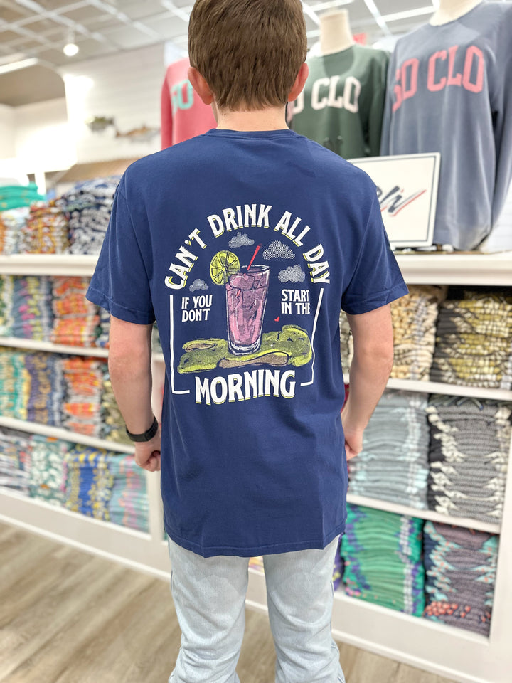 Barstool Sports Morning Transfusion Pocket S/S T-Shirt - Navy
