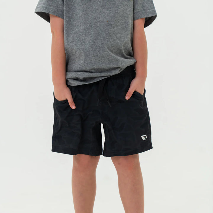 Burlebo Youth Athletic Short - Black Camo