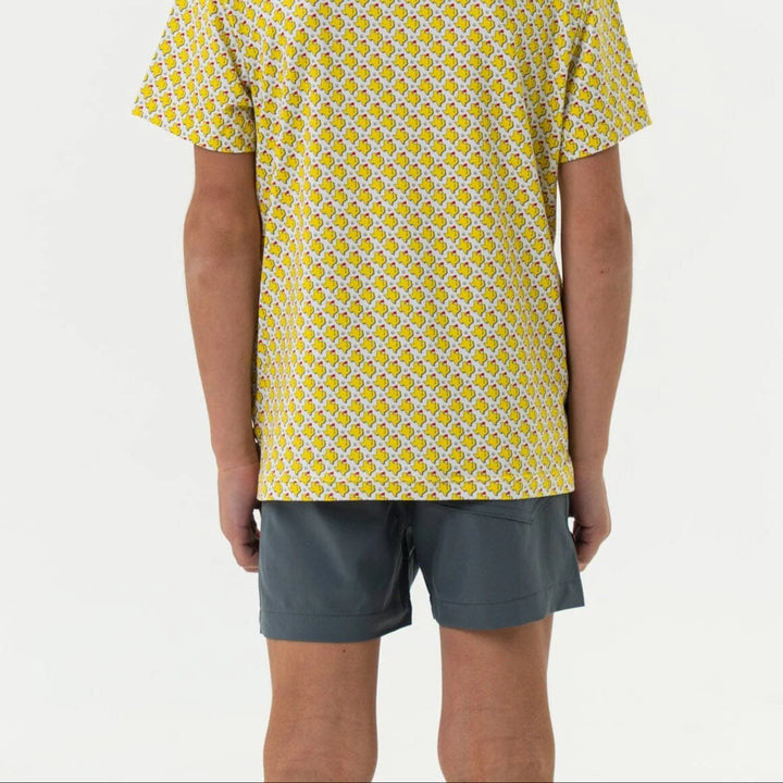 Burlebo Youth Everyday Shorts - River Rock Grey - Classic Deer Camo Pocket