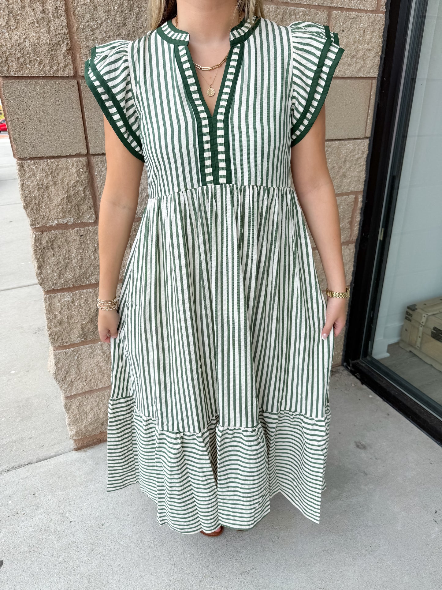 Maxine Striped Maxi Dress