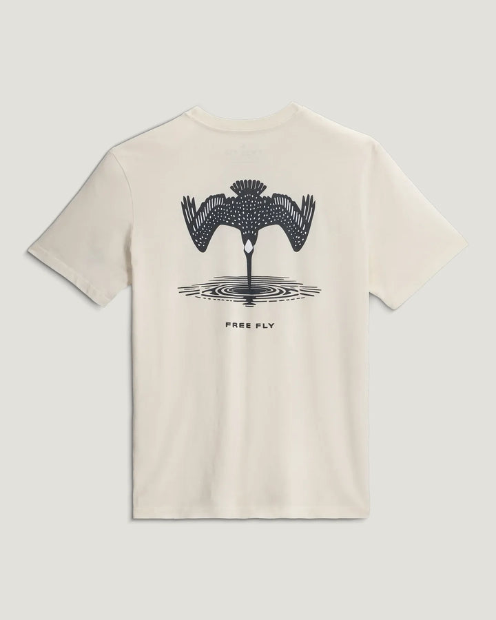Free Fly Men’s Dive Bomb Pocket S/S T-Shirt - Heather Sea Salt