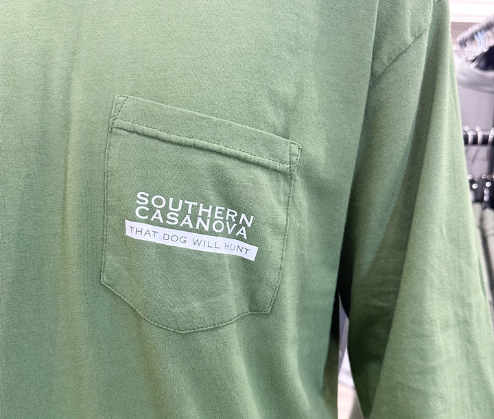 S. Casanova Gun Dogs L/S T-Shirt - Mallard Green