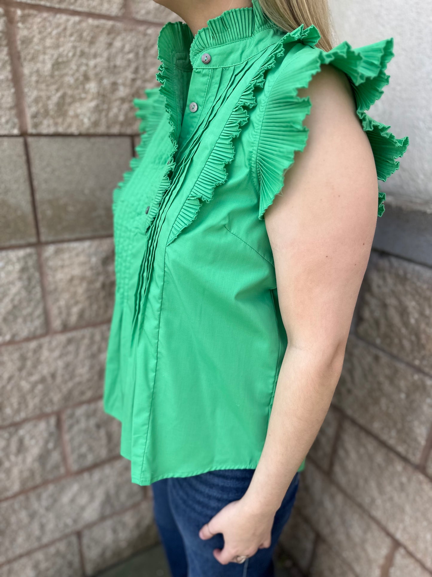 Victorian Ruffled Down Blouse