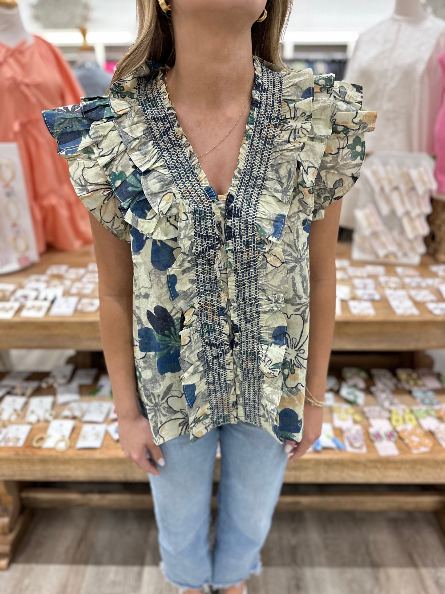 Gretchen Ruffle Top
