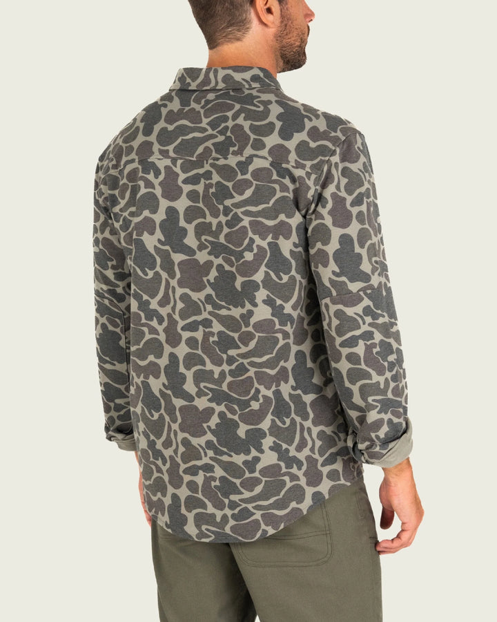 Marsh Wear Men’s Fireside Overshirt - Dark Green Mallard Camo