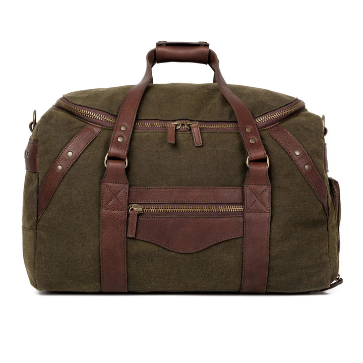 Mission Mercantile Campaign Waxed Canvas Medium Duffle Bag - Smoke Forest
