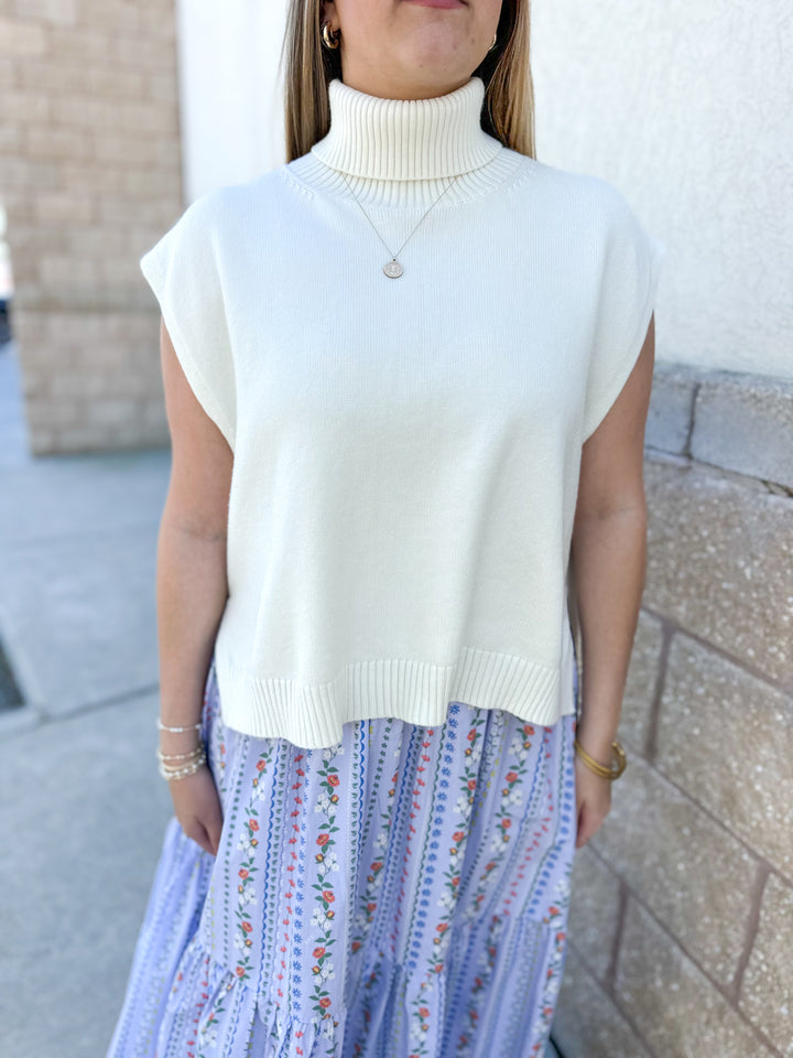 Bailey Turtleneck Hi/Lo Sweater - Oatmeal