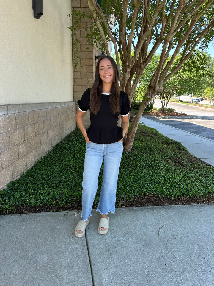 Hannah Basic Scalloped Top