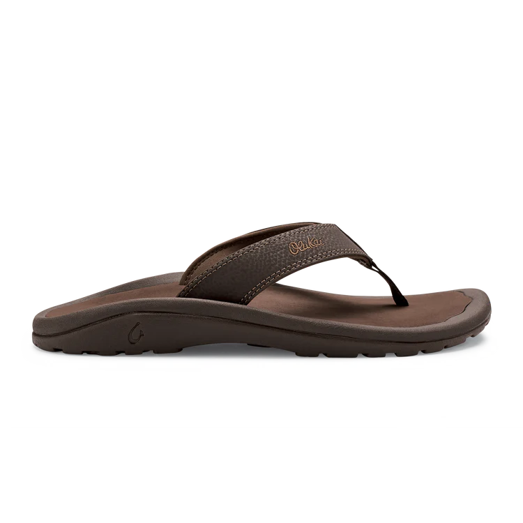 OluKai Men’s ‘Ohana Water-Friendly Beach Sandal - Dark Java|Ray