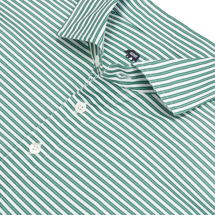 Onward Reserve Guide Stripe Performance Pique Polo - Mallard