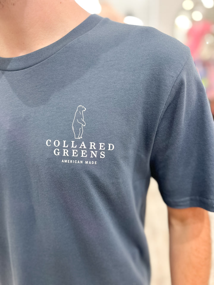 Collared Greens Field & Stream S/S T-Shirt - Steel Blue