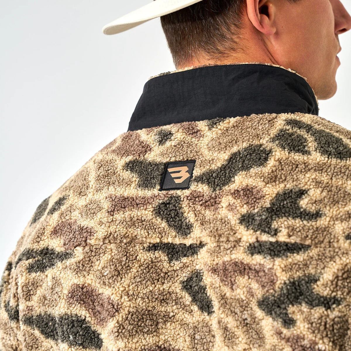 Burlebo Mountain Fleece Sherpa Quarter Zip - Rocky Mountain Camo