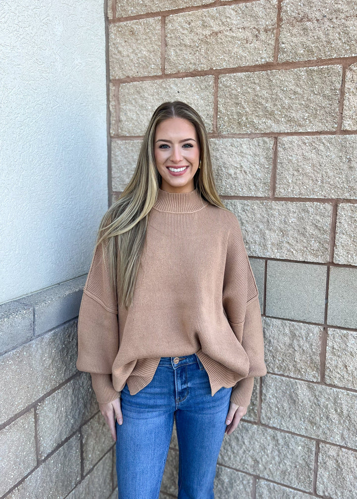 Hit The Slopes Sweater - Camel