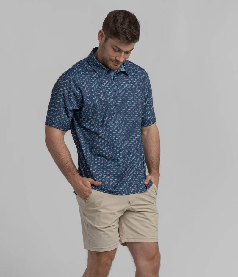 SSCO Men’s Perfect Round Printed Polo - Nocturnal