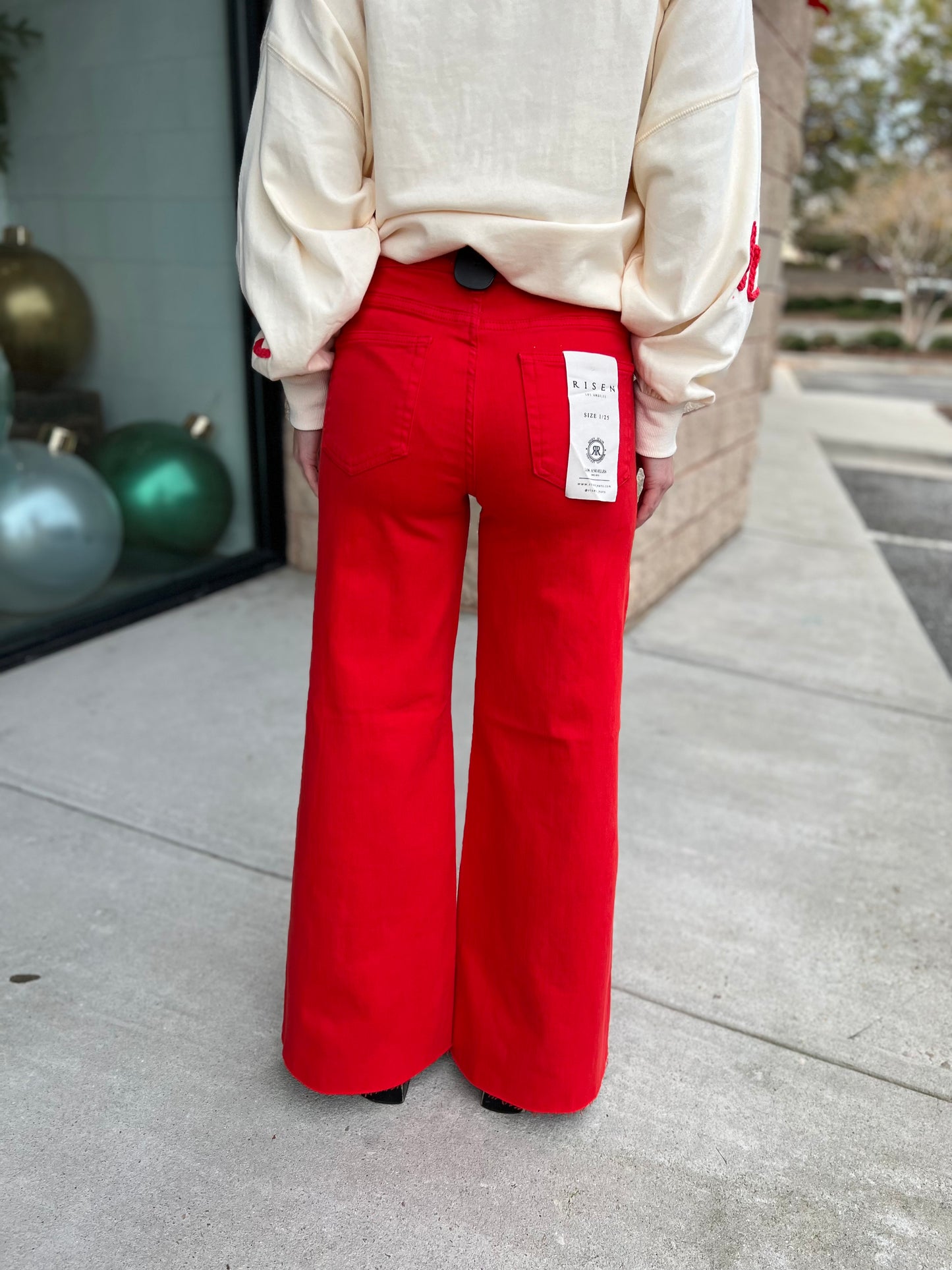 Risen High Rise-Wide Leg Palazzo Jeans