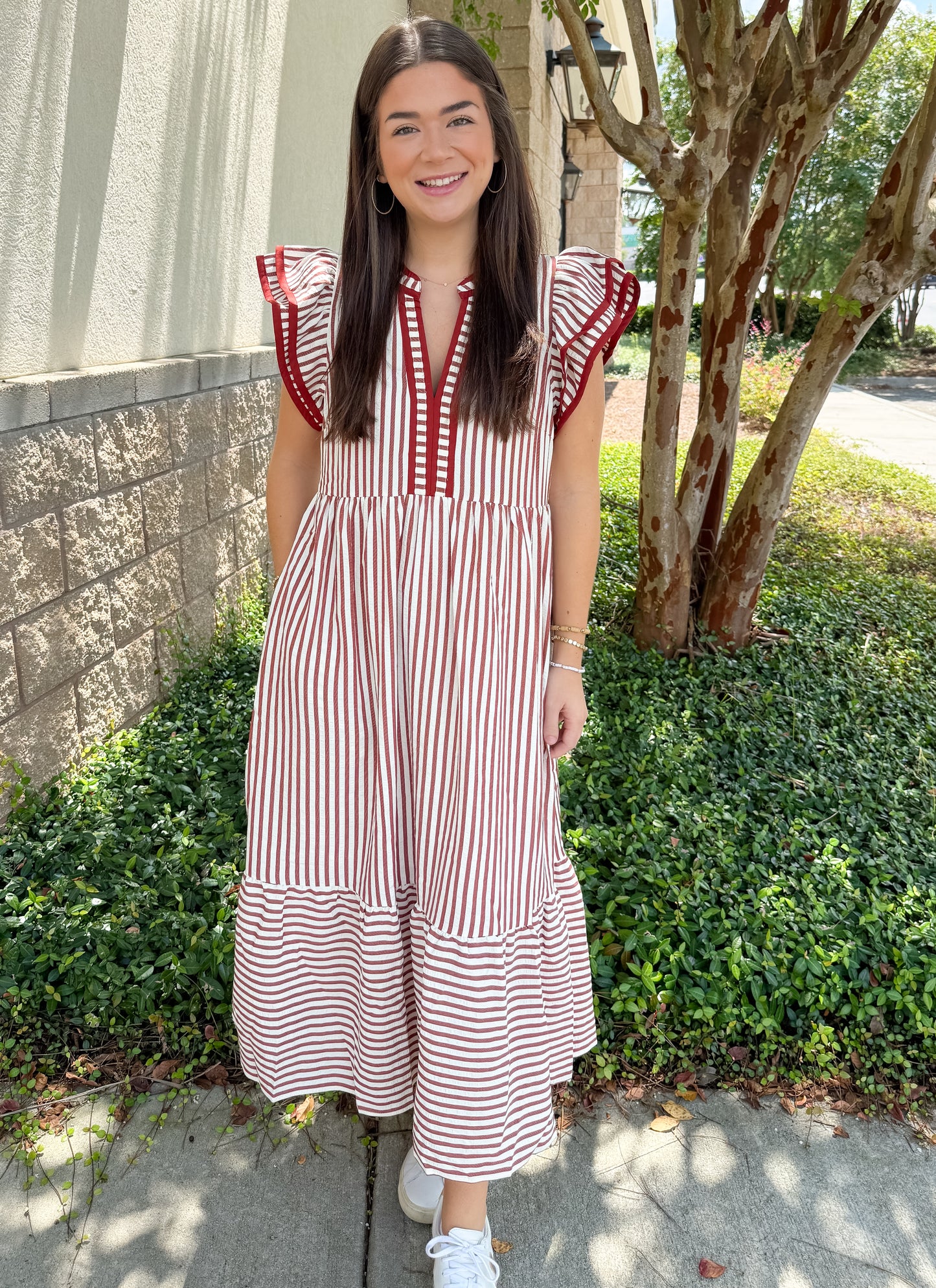 Maxine Striped Maxi Dress