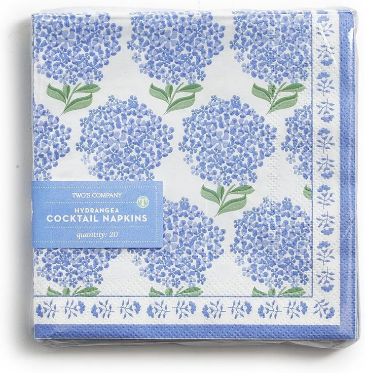 Two’s Company Cocktail Napkins 20 - Hydrangea