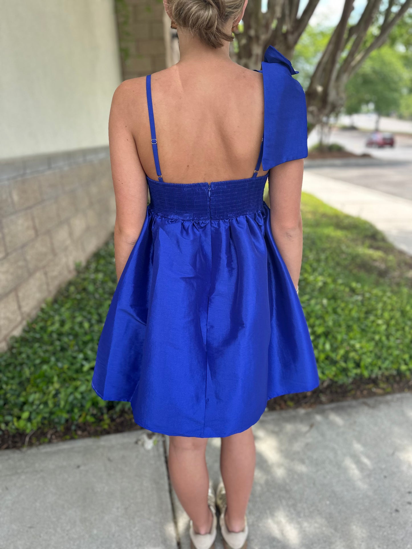 Kacey One Shoulder Bow Dress