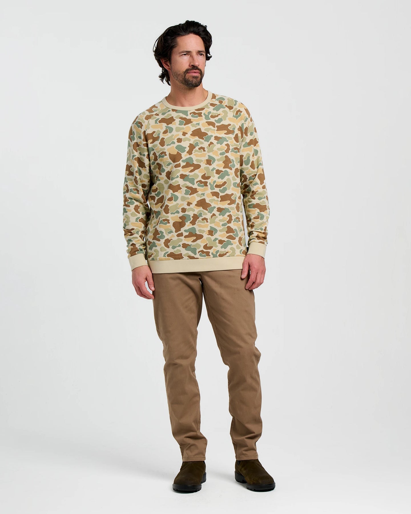 FreeFly Men’s Bamboo Lightweight Fleece Crew - Vintage Camo