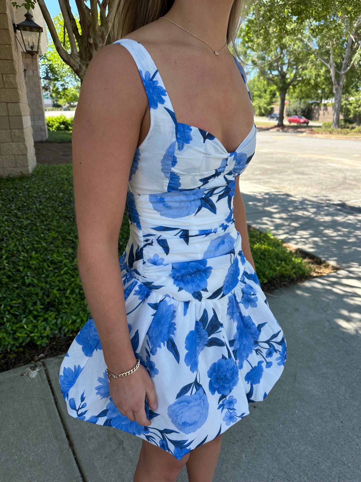 Blooming Blues Mini Dress