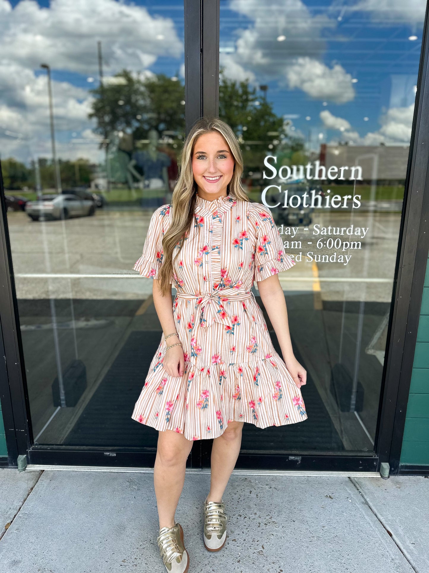 Linda Belted Dress