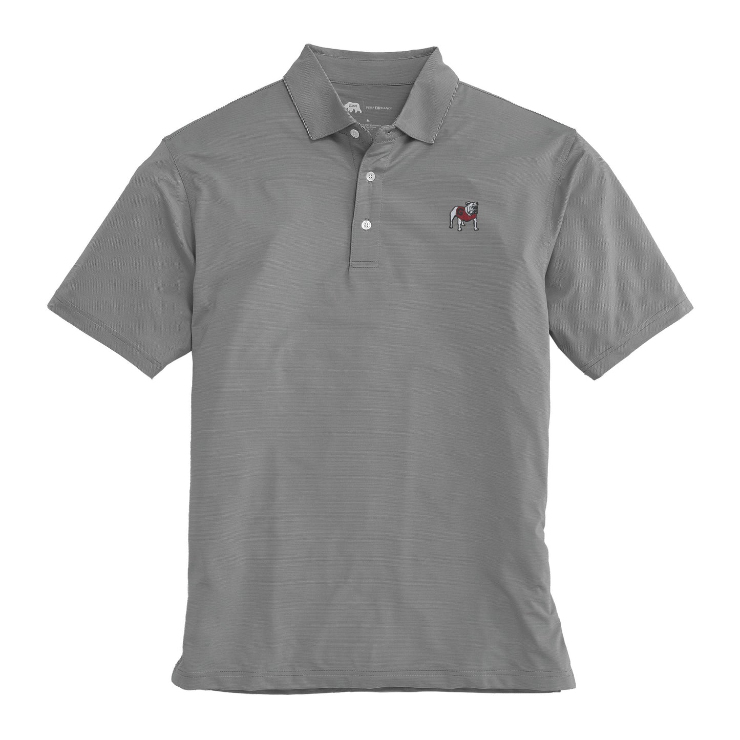 Onward Reserve UGA Hairline Stripe Standing Bulldog Polo - Nine Iron